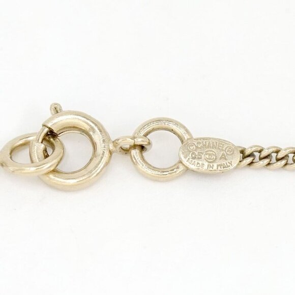 CHANEL CC Logo Pumps heel Shoe Rhinestone Necklace 16" Gold Tone 05A Auth w/Box - Picture 6 of 7